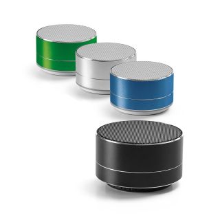 CAIXA DE SOM COM MICROFONE EM ALUMÍNIO