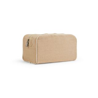 BOLSA DE COSMÉTICOS EM JUCO (MISTURA DE ALGODÃO E JUTA, 260G/M²)