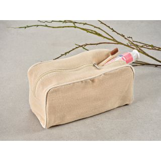 BOLSA DE COSMÉTICOS EM JUCO (MISTURA DE ALGODÃO E JUTA, 260G/M²)