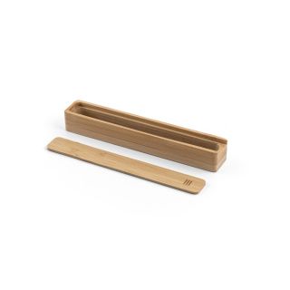 ESTOJO EM BAMBU NATURAL PARA UMA ESFEROGRÁFICA