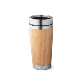 CANECA DE VIAGEM EM BAMBU E AÇO INOX