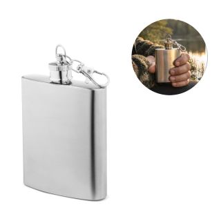 GARRAFA DE BOLSO EM AÇO INOX (100 ML)