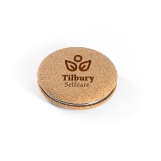 ESPELHO DE BOLSA DUPLO EM CORTIÇA COM FECHO MAGNÉTICO