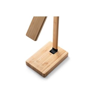 LUMINÁRIA EM BAMBU COM CARREGADOR WIRELESS