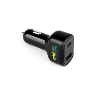 ADAPTADOR DE ISQUEIRO COM PORTA USB-A 18W E USB-C 20W