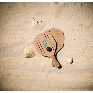 RAQUETES DE PRAIA EM MDF COM BOLA INCLUSA