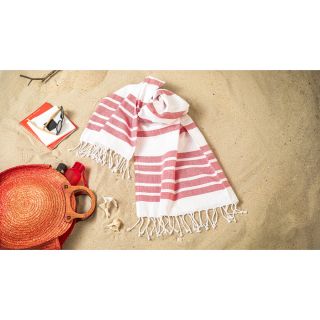 TOALHA DE PRAIA EM ALGODÃO (70% RECICLADO) E POLIÉSTER (30% RECICLADO) (180 G/M²)