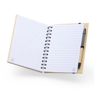 CADERNETA DE PAPELÃO COM CANETA