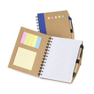 CADERNO EM PAPELÃO RÍGIDO COM CANETA