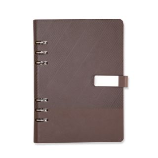 CADERNO FICHÁRIO COURO SINTÉTICO
