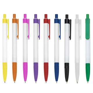 CANETA PLÁSTICA COM CARGA AZUL