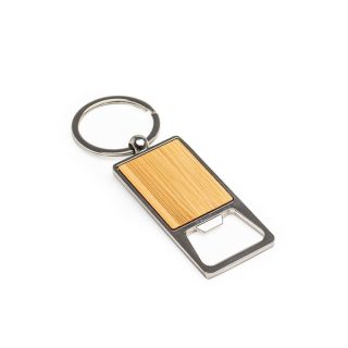 CHAVEIRO DE METAL ABRIDOR NO FORMATO RETANGULAR BAMBU