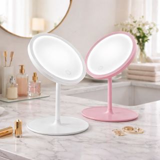 ESPELHO DE MESA PLÁSTICO COM LED