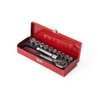 KIT FERRAMENTA COM 12 PEÇAS EM ESTOJO METÁLICO